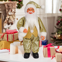 Poupée Père Noël Créative de 11.8 Pouces Ornement de Bureau de Noël Réaliste Décor de Fête à la Maison Décor Réaliste de Noël Mignon