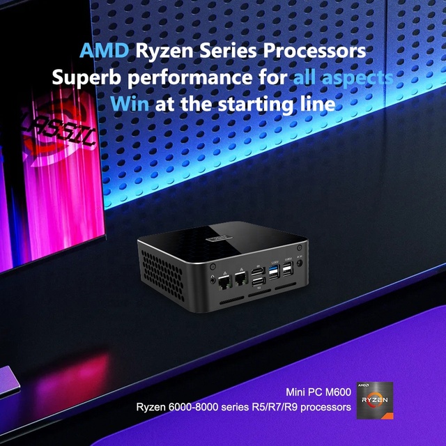 EGLOBAL AMD Mini PC R9 8945HS AMD R7 8845HS R5 8645HS 2xDDR5 2xPCIe4.0 2x2.5G LAN Win11 MINI PC Desktop Computer WiFi6 Gamer PC