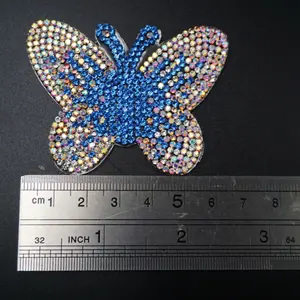 China manufacturer custom butterfly 3d custom heat transfer patches iron-on patch