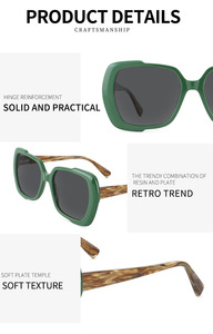 Lightweight Newest Women Arctic <strong>Eagle</strong> Polarized Mazzucchelli Acetate <strong>Sunglasses</strong> Polygonal Narrow Frame Uv400 Lenses <strong>Sunglasses</strong> - Product Image 6