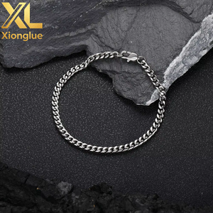 Bracelet en acier inoxydable Hop Jewelry, plaqué or 18 carats PVD, chaîne cubaine Miami, cadeau pour homme, vente en gros - Product Image 3