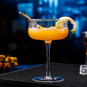 Copa de cóctel vintage con diseño acanalado, elegante copa de champán con borde festoneado para Margarita, Martini, <span class=keywords><strong>Manhattan</strong></span>, cristalería transparente de 250 ml - Product Image 6