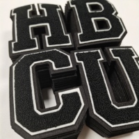 Grande taille HBCU noir Chenille patchs fer sur serviette patchs coudre sur Alphabet feutre Chenille Appliques pour vêtement