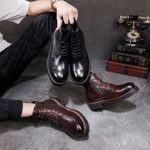 Nouvelles Bottes Chukka Best-seller en Cuir Véritable Taille 47 pour Hommes, Bottes de Travail Montantes Imperméables à Lacets - Product Image 5