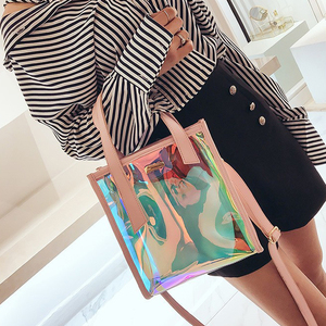 Bolso de compras holográfico de Pvc a la moda, bolsos de hombro para mujer, bolso cruzado para mujer - Product Image 5