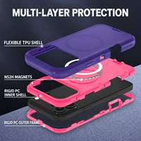 Étui magnétique pour iPhone 17 Pro 18 Pro Max, aimant 2400G, finition mate, anti-traces de doigts, protection antichute renforcée aux coins en TPU et PC