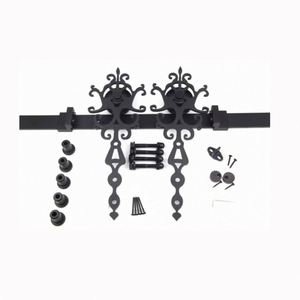 Riel para Puerta Corredera WEKIS de 6.6 Pies, Moderno, de Acero al Carbono, Resistente, Cierre Suave, Insonorizado, Capacidad de 250 Libras, para Puertas de Vidrio o Madera - Product Image 1