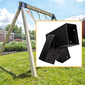 Heavy Duty khung kim loại phần cứng cho Diy Vườn Kid Swing Set Bộ dụng cụ sơn tĩnh điện gỗ Swing Bracket áp lực điều trị - Product Image 1
