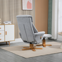Chaise inclinable de luxe de beauté à bascule chauffante rotative de haute qualité avec pouf