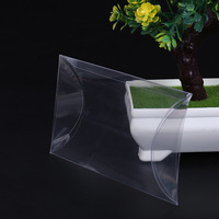 Boîtes personnalisées en PVC Nouvelle boîte en acétate recyclé Boîte à bonbons transparente en PET avec oreiller en plastique avec trou