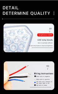 New <span class=keywords><strong>Car</strong></span> <span class=keywords><strong>LED</strong></span> phanh ánh sáng 12V màu đỏ tam giác F1 Phong cách Đuôi ánh sáng nhấp nháy bãi đậu xe cảnh báo ánh sáng chống va chạm đèn cho xe tải RV - Product Image 5