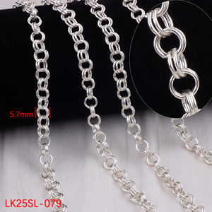 โซ่ค<span class=keywords><strong>ล</strong></span>้องสายสร้อยแบบมีหลายขนาดทำ S925ทำเครื่องประดับสำหรับทุกเพศแบบ DIY ทำเครื่องประดับแบบถาวร - Product Image 6