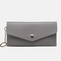 Porte-cartes double couche en cuir PU, portefeuille portable à compartiments, sac à cartes et à espèces