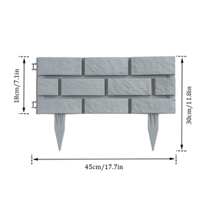 <span class=keywords><strong>Bordure</strong></span> de <span class=keywords><strong>jardin</strong></span> en plastique à emboîtement facile, <span class=keywords><strong>effet</strong></span> brique décorative, avec piquets, pour aménagement extérieur - Product Image 5