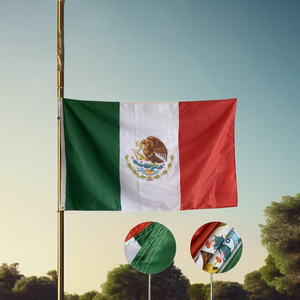 Artículo decorativo <span class=keywords><strong>de</strong></span> la bandera <span class=keywords><strong>de</strong></span> México <span class=keywords><strong>de</strong></span> poliéster grande <span class=keywords><strong>de</strong></span> 3x5 pies al por mayor para uso en coche y agencia <span class=keywords><strong>de</strong></span> viajes - Product Image 3
