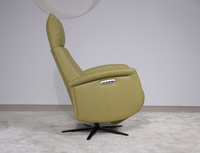 Fauteuil inclinable électrique pivotant individuel en cuir de qualité supérieure, confortable et robuste, pour salon, hôtel, villa, appartement
