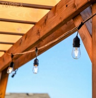 Guirlande LED résistante aux intempéries, guirlande lumineuse S14 pour Festival de jardin Commercial de vacances