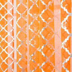 Rideau de sol en tulle personnalisé, tissu imprimé métallique argent, bon marché, vente en gros, prêt à installer - Product Image 2