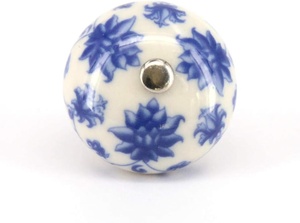 <span class=keywords><strong>Poignée</strong></span> de meuble moderne en céramique 5 pièces tire le matériel de meuble en <span class=keywords><strong>porcelaine</strong></span> bleu blanc pour armoire de <span class=keywords><strong>cuisine</strong></span> commode - Product Image 3