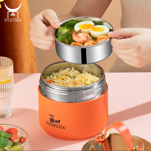 304 thép không gỉ thực phẩm bảo quản nhiệt nồi Hộp Ăn Trưa bình bếp Nồi hai lớp chân không cách nhiệt Hộp Ăn Trưa - Product Image 2