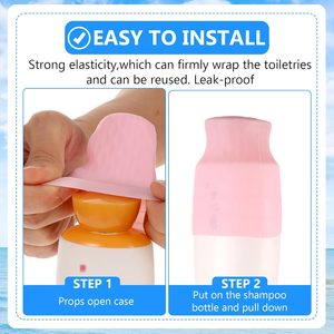 Manchon en silicone anti-fuite pour bouteille, protège-contenant cosmétique, couvercle de voyage - Product Image 3