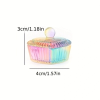 Outil d'art des ongles de manucure professionnelle chaude nouvelle tasse en cristal Aurora avec couvercle en forme de Salon poudre à ongles en verre coloré plat Dappen
