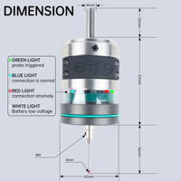 Buscador de Bordes 3D Inalámbrico de Alta Precisión GP-800 |   Sonda de Centrado para Centro de Mecanizado CNC |   Suministro Directo de Fábrica