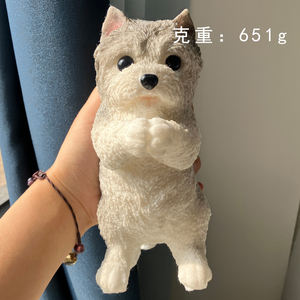 Juguete de simulación TPR: Decoración artesanal de cachorro dibujado a mano, meme de Chihuahua y Schnauzer, juguete de descompresión para aliviar la irritabilidad. - Product Image 4