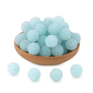 Kovict vente en gros grosses perles Bubblegum 20mm granule granulé acrylique sucre strass perles pour la fabrication de stylos perlés