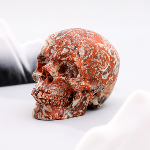 Yooperlite naturel crâne humain sculpture Sculpture 3 pouces cristal Quartz Art pièce pour Halloween décor à la maison collectionneur cadeau - Product Image 5