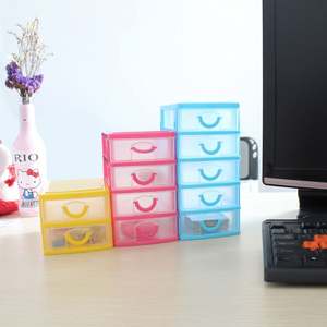 Прозрачный настольный мини-ящик для хранения, пластиковый органайзер для косметики - Product Image 3