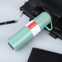 Ensemble de thermos isothermes en acier inoxydable 500 ml avec 3 tasses, emballage cadeau, compatible lave-vaisselle, pour le camping en plein air