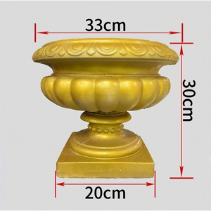 Venta al por mayor de moldes de plástico para macetas de hormigón, <span class=keywords><strong>maceta</strong></span> de cemento prefabricada redonda decorativa escultórica para jardín Modelos de estilo europeo. - Product Image 1