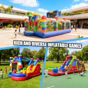 Commercial <strong>Inflatable</strong> Bouncy Castle <strong>Obstacle</strong> <strong>Course</strong> <strong>Inflatable</strong> Construction Themed Jumping Castle for Kids - Product Image 4
