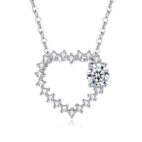 Collar con Colgante de Moissanita Dan Jewelry para Aniversario, Collar de Plata de Ley 925, Regalo de San Valentín