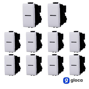 Gloca 1P Axial Diverters 16A 220V Prise murale sans mise à la terre en plastique Installation facile pour la série Matix - Product Image 3