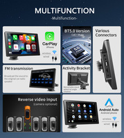 Écran CarPlay portable sans fil pour voiture 10.26 CarPlay & Android Auto, autoradio tactile, caméra embarquée 4K, caméra de recul, Bluetooth