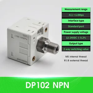 Capteur de pression numérique DP102 DP101, interrupteur de pression sous vide pneumatique 2 voies NPN PNP M5 en plastique (-1000~+1000)<span class=keywords><strong>KPA</strong></span> - Product Image 6