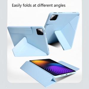 Étui pour tablette Xiaomi Pad 6/6Pro, 3 volets, Pad 5/5Pro boucle simple, étui souple en cuir 112, housse de protection antichoc - Product Image 4