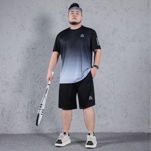 Mens Big and Tall 2 Piece Short Sets Ice Silk Sports Suit 10XL Tie Dye <strong>Tracksuit</strong> Gym Workout Clothes Plus Size Clothing - Product Image 4