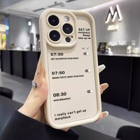 Funda Personalizada para Teléfono Móvil con Diseño de Reloj, para iPhone 16 15 17 Pro Max, Carcasa Color Caramelo Esmerilada Antigolpes