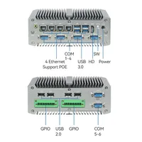 Intel core i5 i7 4 gigabit ports ethernet rs232 rs485 COM GPIO HD-MI LVDS Mini PC industriel sans ventilateur pour l'industrie