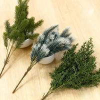 Feuille Artificielle en Pot Miniature, Aiguilles de Pin en Plastique Écologique, Articles de Décoration Intérieure, Tiges Simples, Artificielle Murale