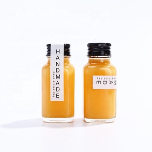 Trong Suốt Pháp Vuông <span class=keywords><strong>Mini</strong></span> 2Oz Bắn Kính Ép Nước Trái Cây Nước Giải Khát Bao Bì Chai Rỗng Rượu Chai Với Cap - Product Image 5