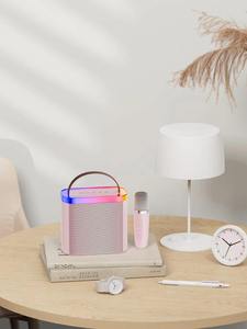 Mini Altoparlante <span class=keywords><strong>Bluetooth</strong></span> per Karaoke Wireless con Lunga Autonomia, Luci LED, Sistema Hi-Fi, Portatile per Esterni - Product Image 3