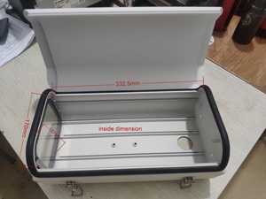 Outdoor Aluminum Surveillance Accessories grande <span class=keywords><strong>CCTV</strong></span> Bullet <span class=keywords><strong>Camera</strong></span> Enclosure <span class=keywords><strong>Housing</strong></span> com escova de chuva do limpador opcional - Product Image 3