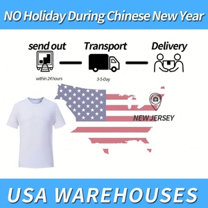 Chemises pour Sublimation Impression Logo Personnalisé US Entrepôt Unisexe T-shirts Coton Sensation Blanc 100 Polyester Chemises Sublimation - Product Image 3