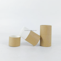 Tube en papier kraft cylindrique biodégradable personnalisé de 60 ml, recyclable, avec estampage, pour déodorant en stick, cosmétiques et soins de la peau