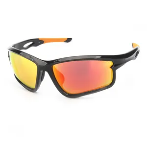 Toptan UV400 beyzbol koruyucu spor güneş gözlüğü gözlük polarize koşu bisiklet gözlük güneş gözlüğü açık spor için