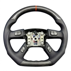 Volant personnalisé en cuir et fibre de carbone véritable pour Humme/r H2 2003 2004 2005 2006 2007 2008 2009 SUV Off Road Upgrade - Product Image 2
